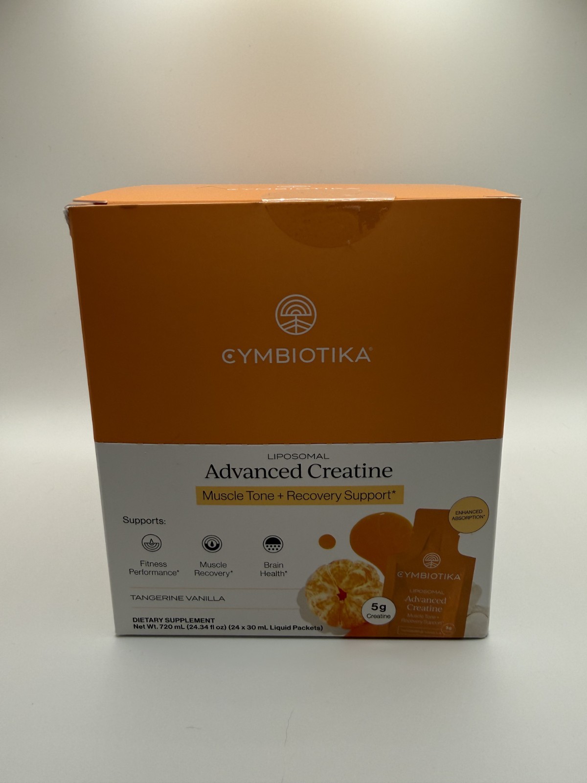 Cymbiotika Liposomal Advanced Creatine Tangerine Vanilla 24 Packets – Brand New