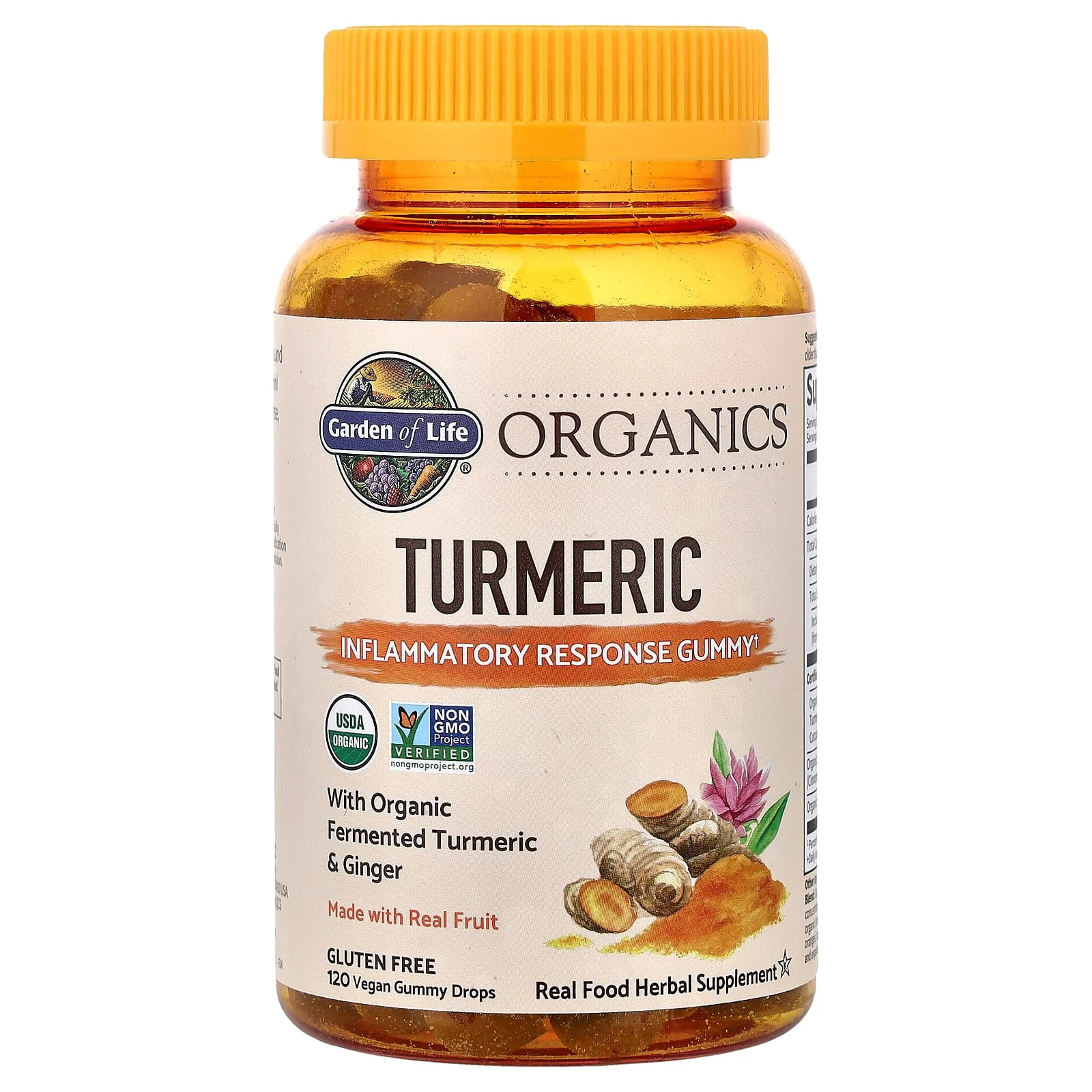 2 X Garden of Life, Organics, Turmeric Gummies, 120 Vegan Gummy Drops