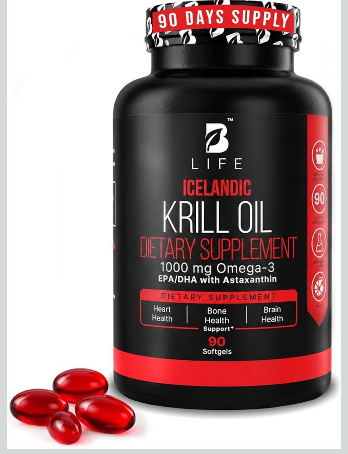 Antarctic Krill Oil High-Absorption Phospholipid Omega 3 EPA, DHA & Astaxanthin