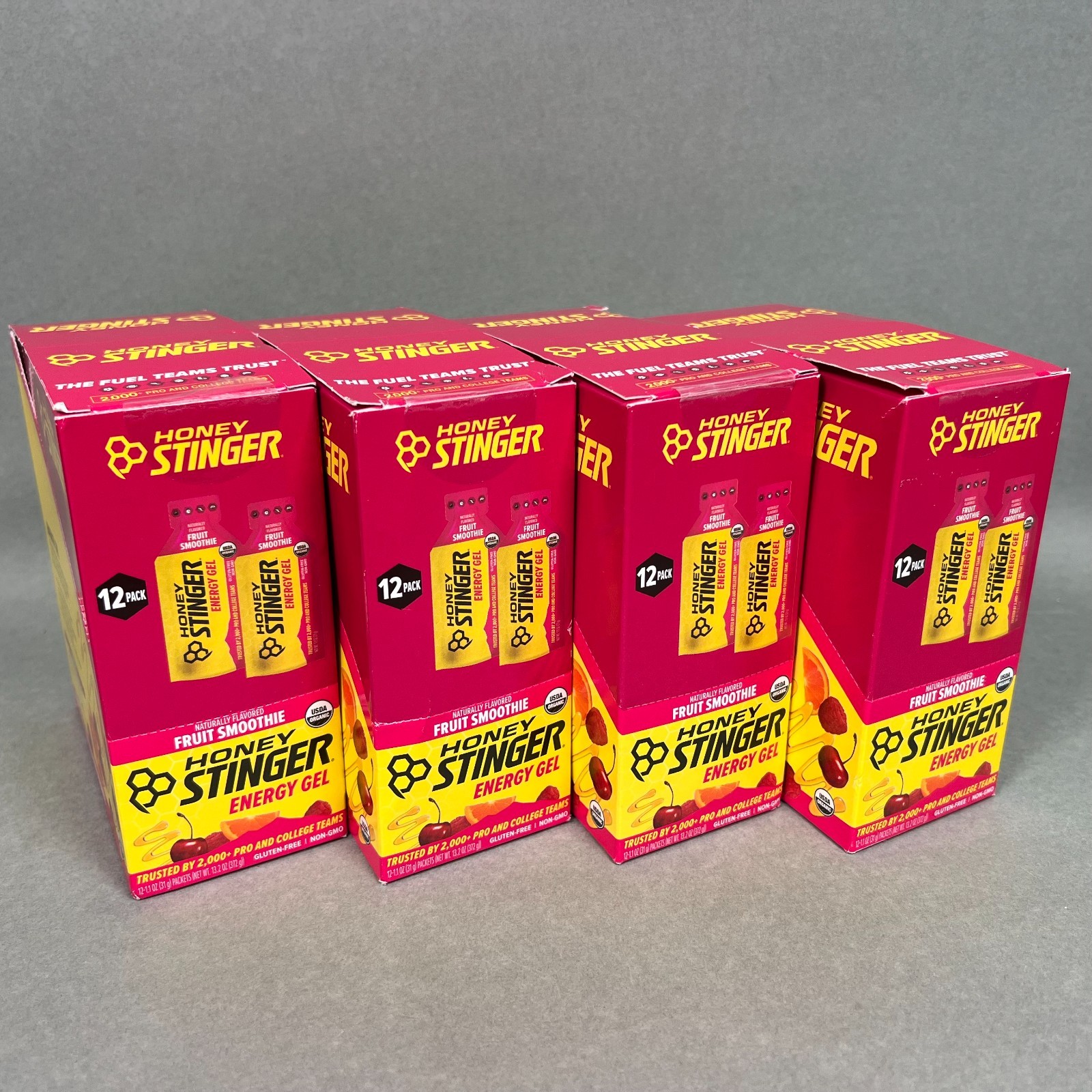 48 Honey Stinger Energy Gel Packets Fruit Smoothie Lot 4 12-Packs 1.1oz 01/2027