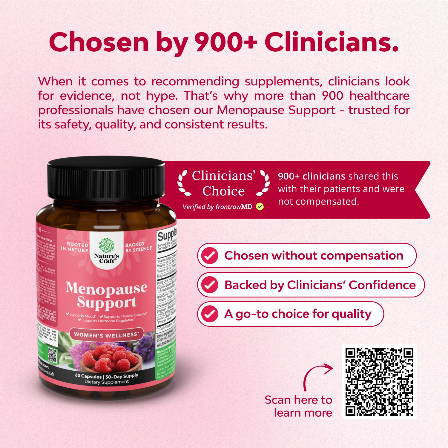 Complete Herbal Menopause Supplement for Women – 30 Servings