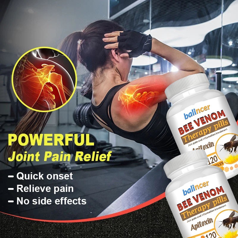 30-120pc Bee Venom Capsules Pain Relief Joint Health Support Reduce Inflammation