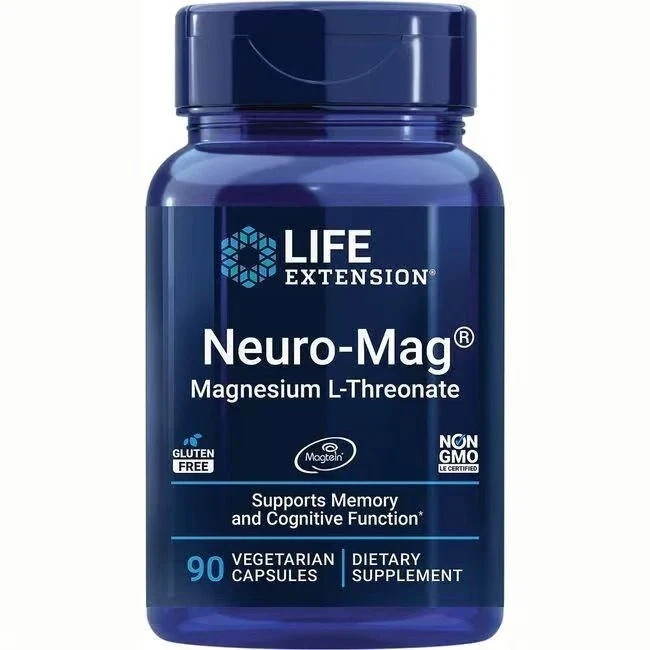 Life Extension Neuro-Mag Magnesium L-Threonate 144 mg 90 Veg Caps Free Shipping