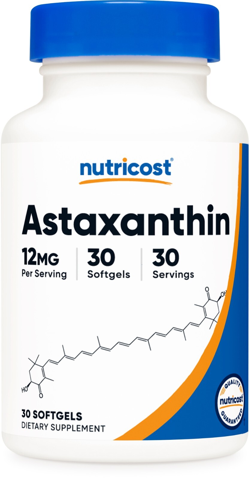 Nutricost Astaxanthin 12mg, 30 Softgel Capsules – Gluten Free and Non-GMO