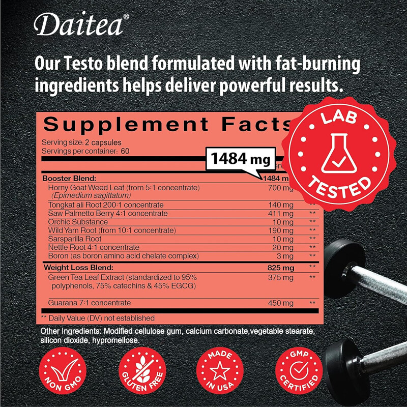 TESTO BOOSTER-Increase Muscle Mass Strength-Enhance performance Energy Support