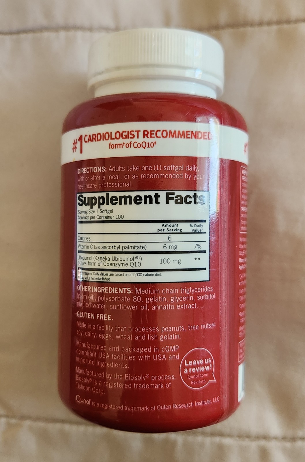 3-pack Qunol Mega Ubiquinol CoQ10 100Mg, 300 softgels