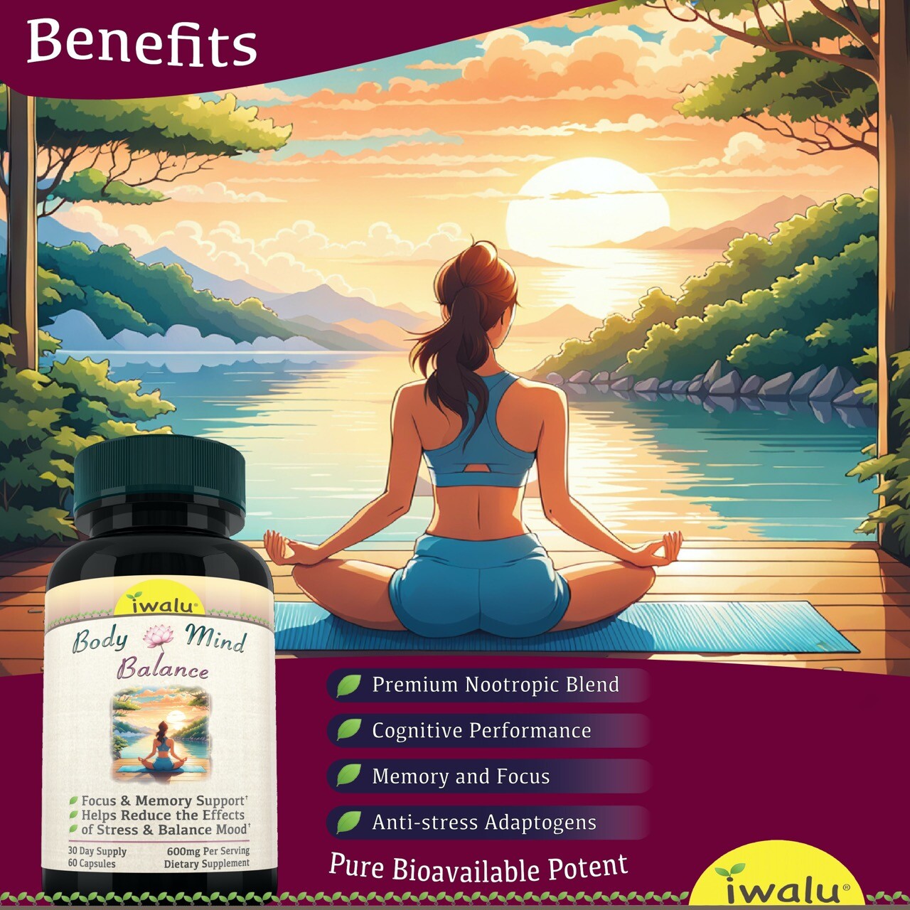 Cognitive Dietary Supplement Neuro Alkalizer pH Balancer, Womens Brain Health