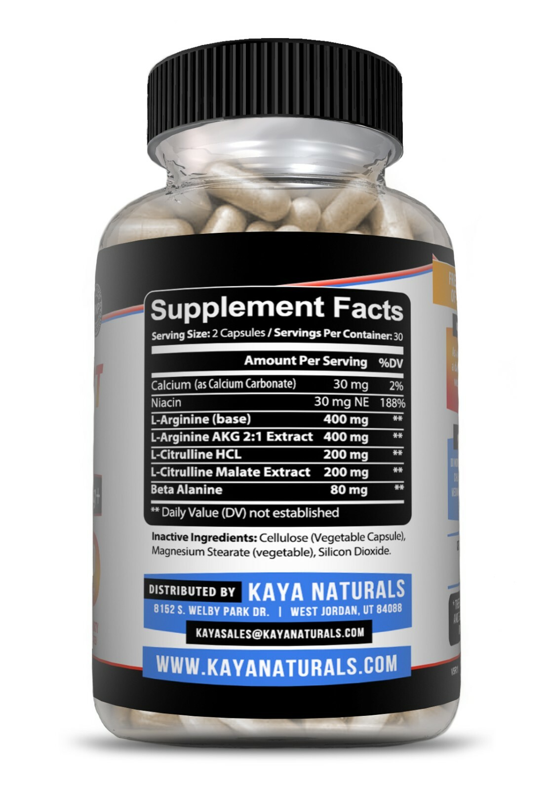 Nitric Blast 60ct, L-Arginine Nitric oxide, ED Testosterone Booster, Pre Workout