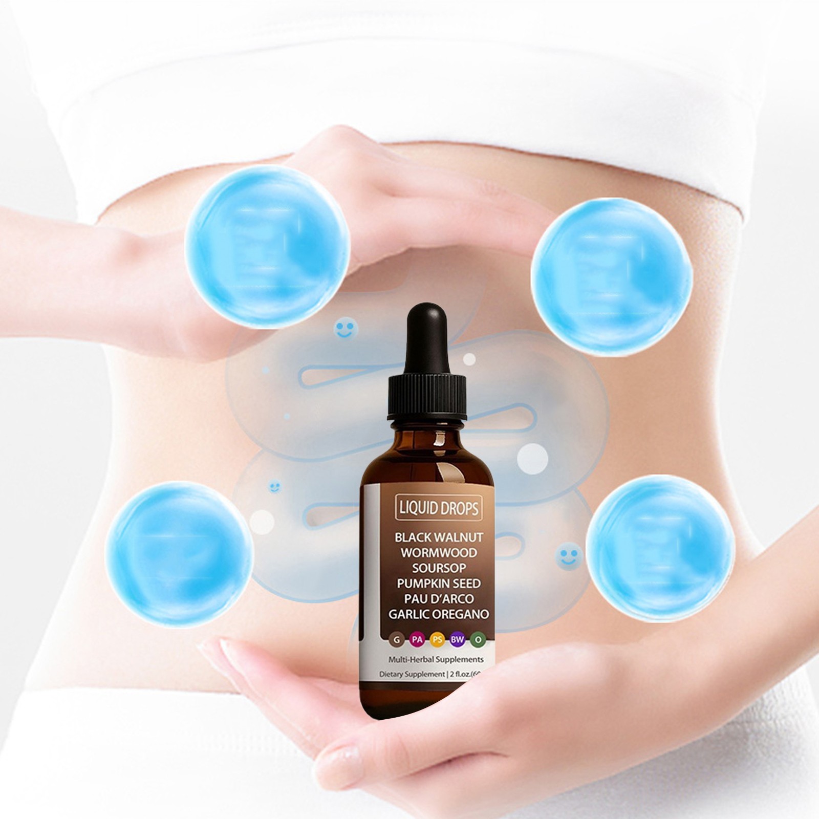 Black Walnut Wormwood Gut Cleans Digestive Health Supplement Drops 60ML