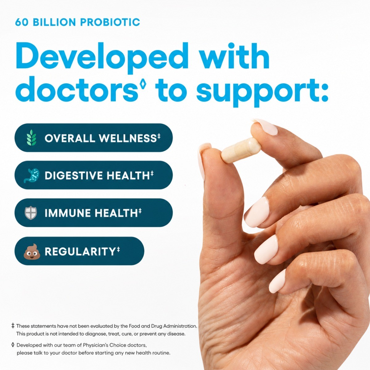 Physician’s Choice 60 Billion Probiotic, 30 Capsules – Gut & Immune Support