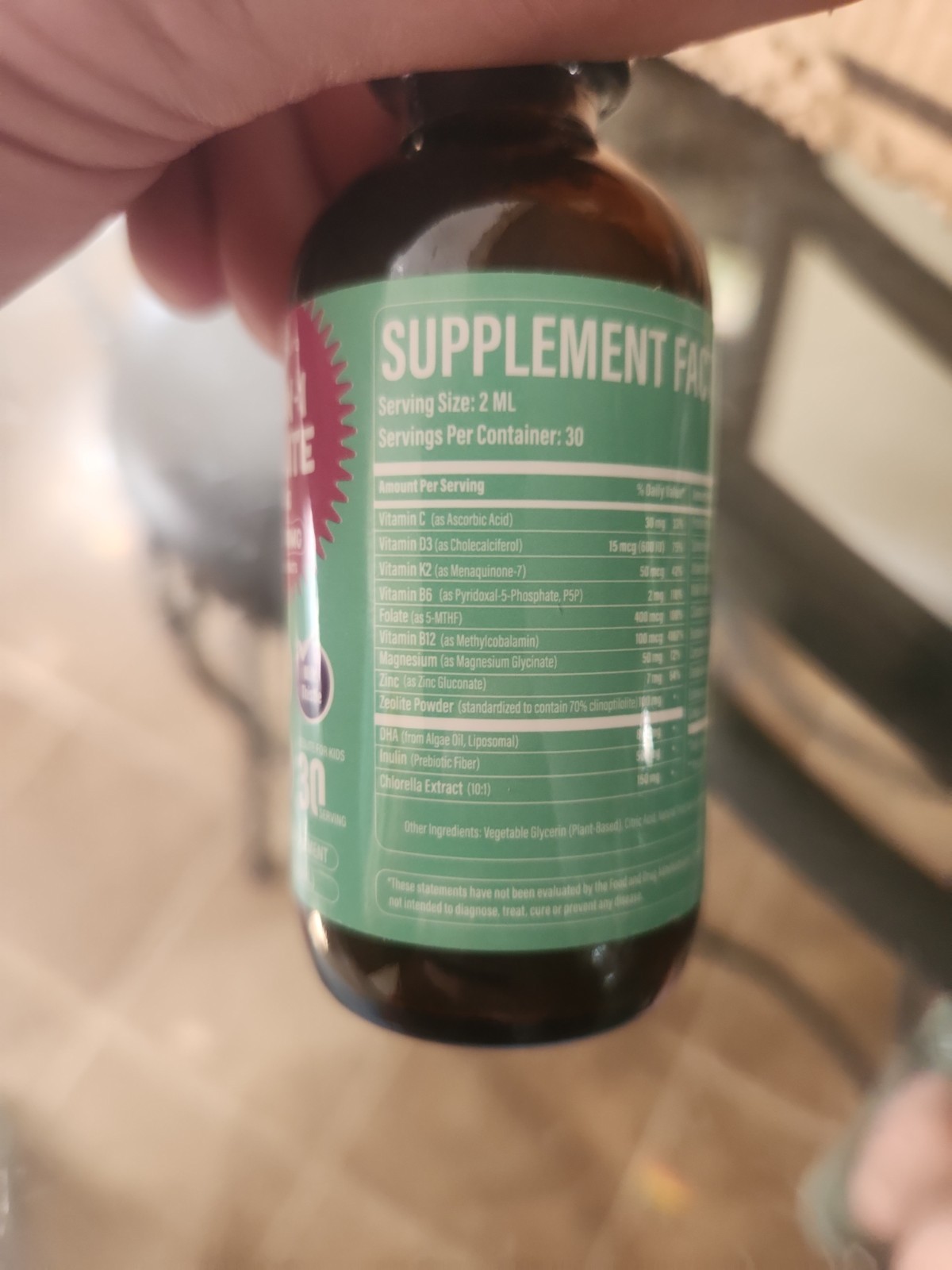 Molorik Zeolite DHA 22-in-1 Liquid Supplement 2 fl oz Strawberry Kids Non-GMO