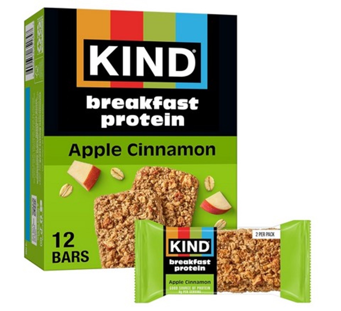 KIND Breakfast Protein, Healthy Snack Bar, Apple Cinnamon, Gluten 12 Count