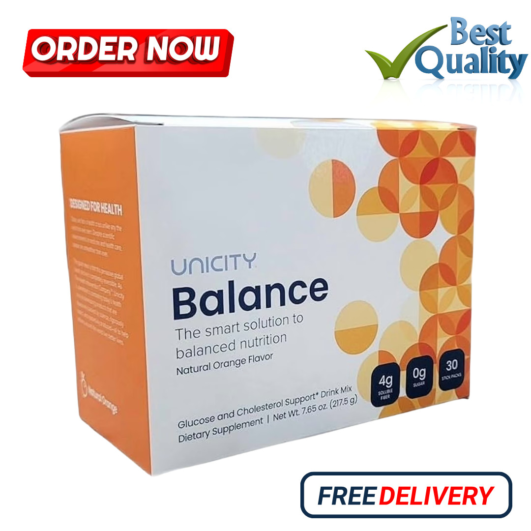 Unicity Balance Natural Orange Flavor Drink Mix 30 Stick Packs 217.5g New Sealed