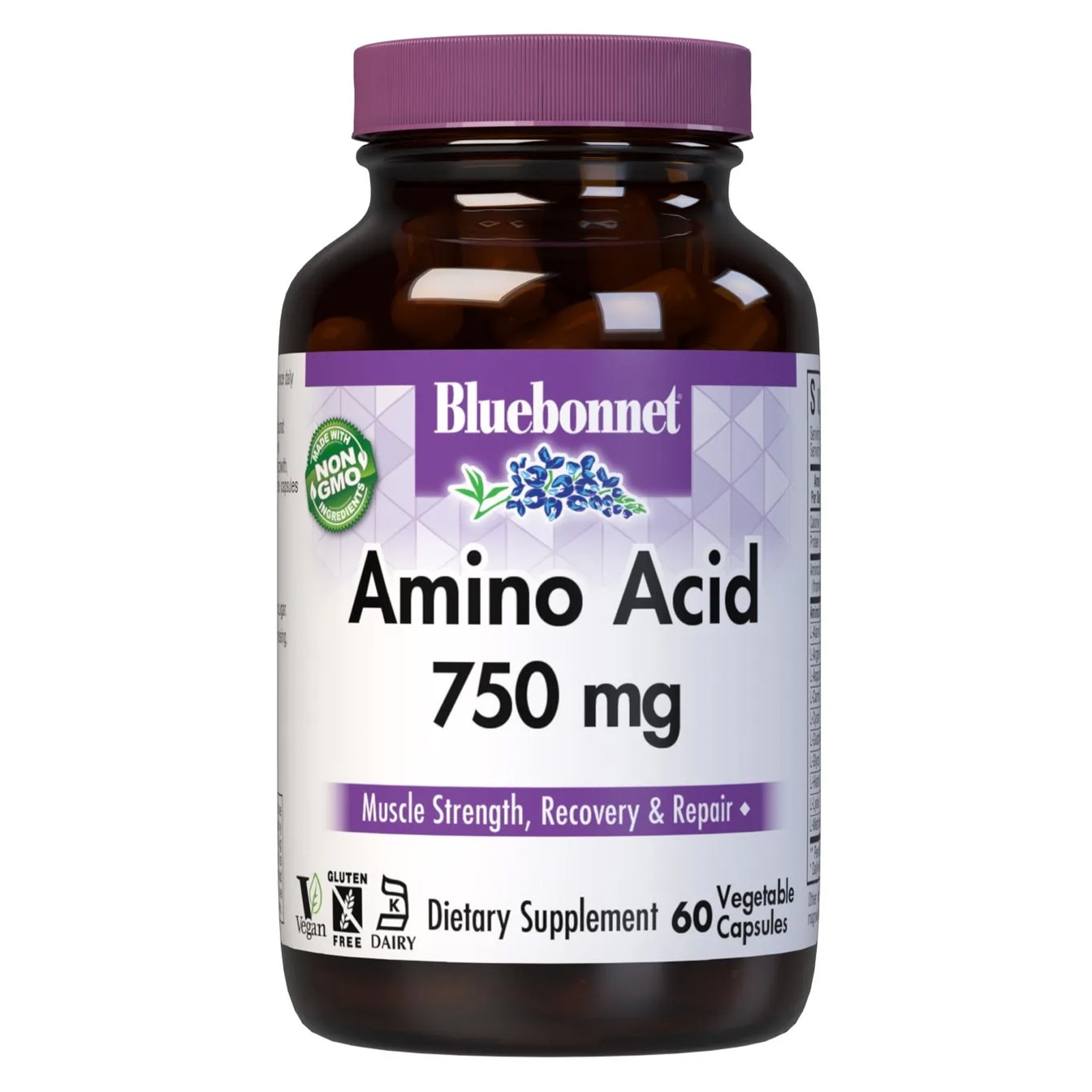 Bluebonnet Amino Acid 750 mg 60 Veg Capsules
