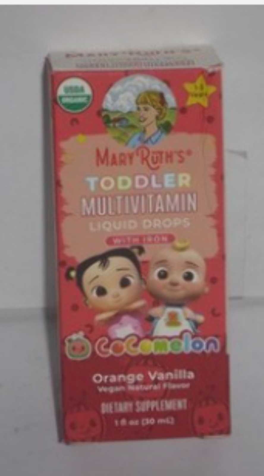 6/27 MARYRUTH’S Organics CoComelon Toddler Kids Multivitamin with Iron | Immune