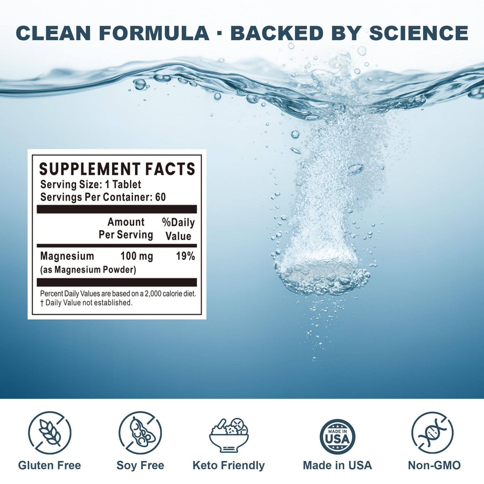Molecular Hydrogen Water Tablets with Magnesium – 8 PPM Molecular Hydrogen Ta…