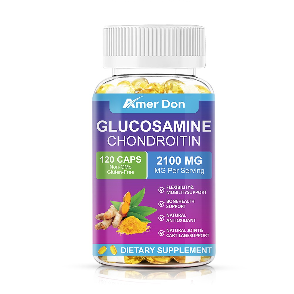 120Caps 1500mg Glucosamine Chondroitin Gummies MSM Triple Strength Joint Support
