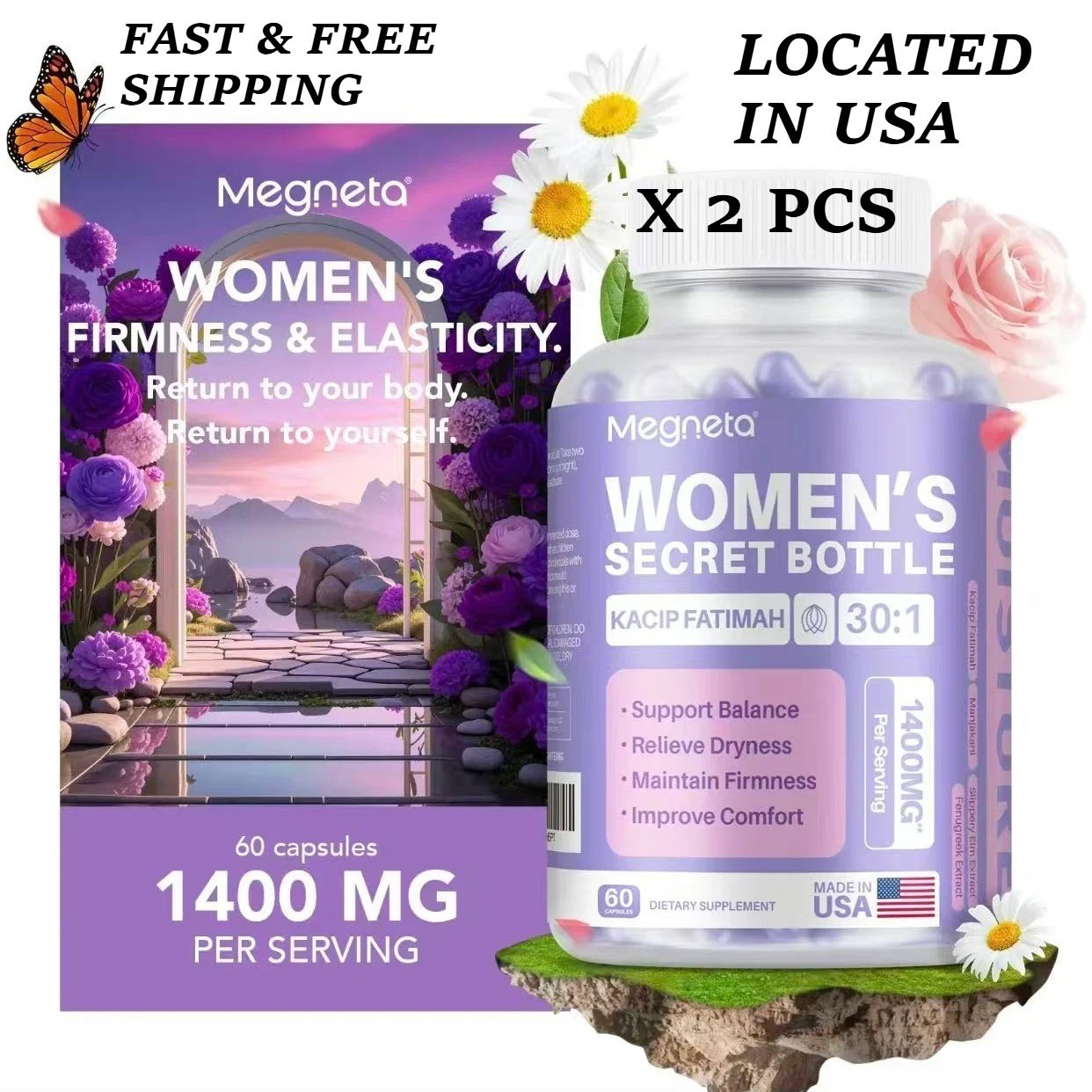 LUXRY NEW Women’S Secret Bottle-60 Tablets -Healthcare Kacip Fatimah 1kMG
