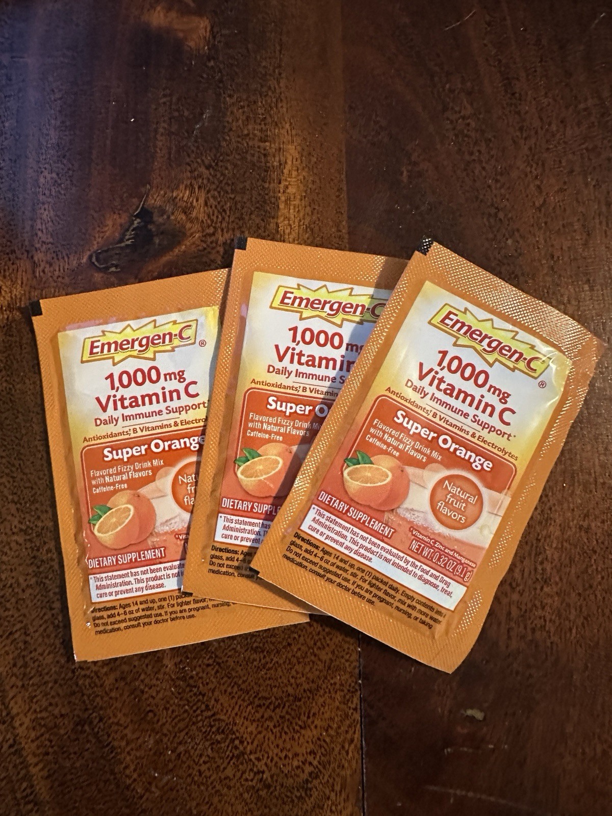 Emergen-C 1,000mg Vitamin C Daily Immune Support (Best By 8/2025) 22ct Packets