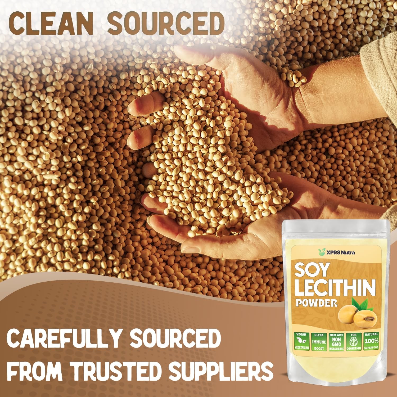Soy Lecithin Powder Food Grade Fat Emulsifier Suitable for Cooking, Baking a…