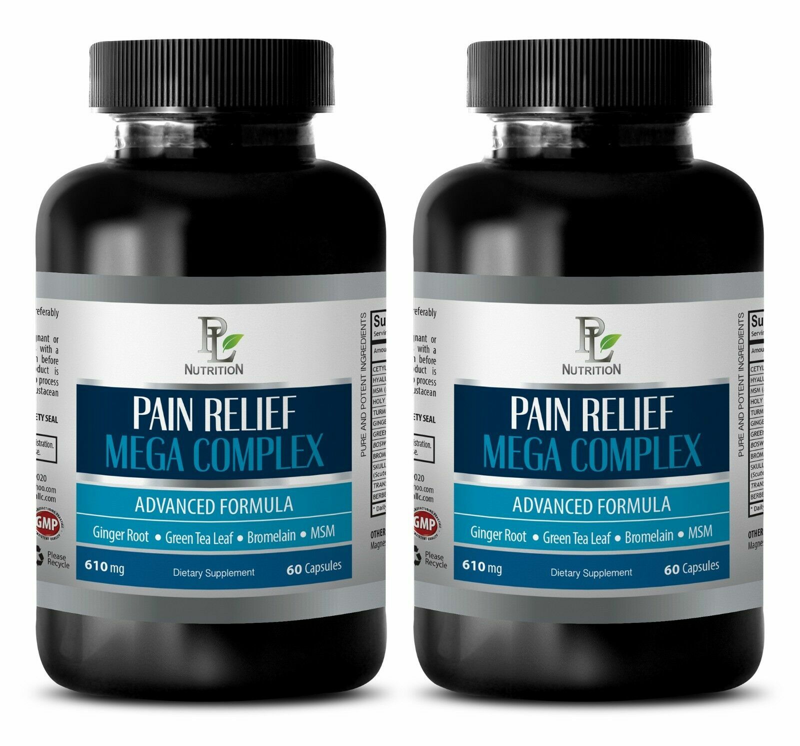 Anti-inflammatory Pain Block – PAIN RELIEF COMPLEX 610MG 2 Bottles 120 Capsules