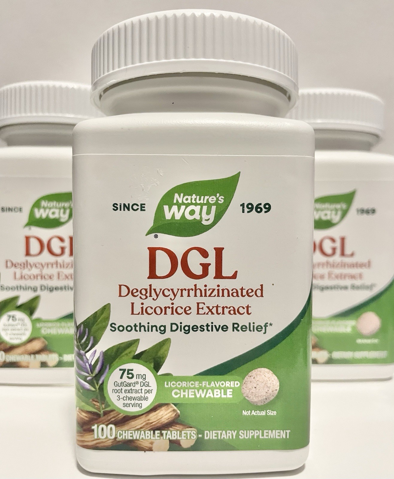 Nature’s Way DGL 100 chewable tablets – Digestive Relief – Exp 10/28 – Pack Of 3