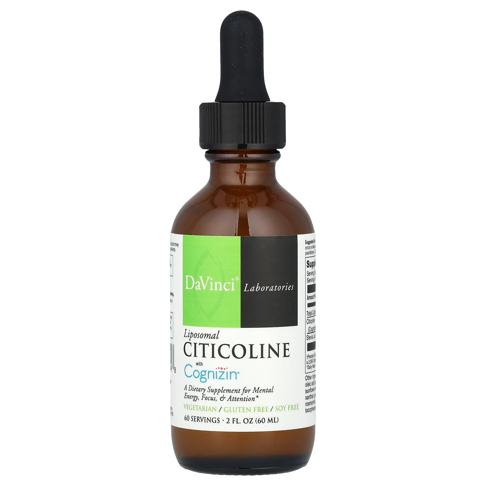 2 X DaVinci Laboratories, Liposomal Citicoline with Cognizin�, 2 fl oz (60 ml)