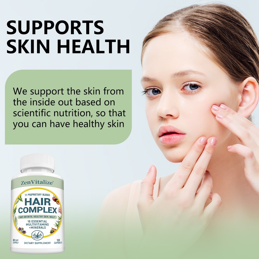 Hair Support 120 Capsules,Reileve Hair Loss,Promotes Hair Growth,Healthy Skin