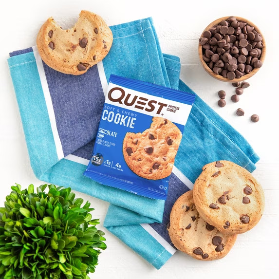 Quest Soft & Chewy Protein Cookie, High Protein, Chocolate Chip, 4 Count