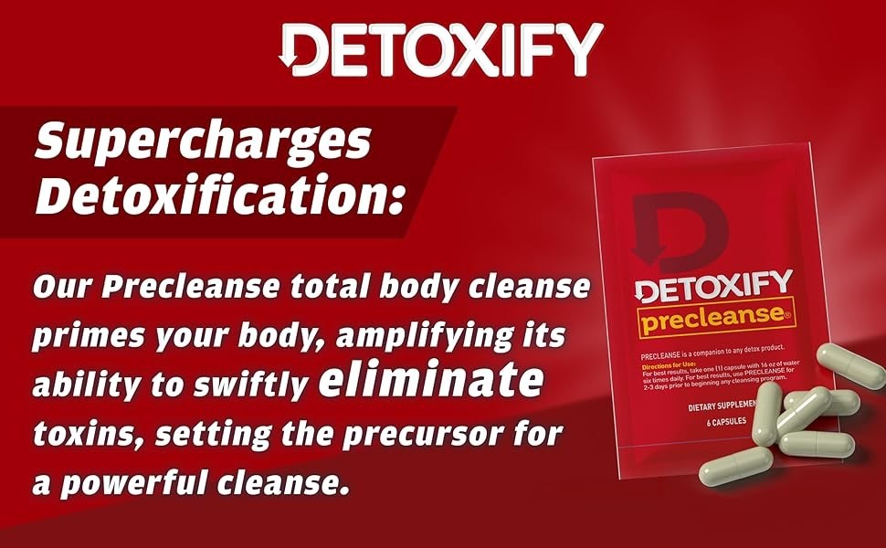 Detoxify Pre Cleanse Detox 6 Capsules Supplement (5 Pack Bundle) SALE SALE SALE