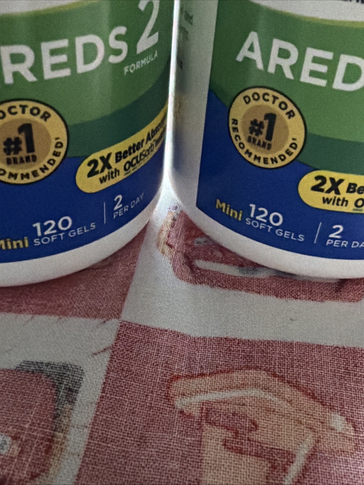 2X Bausch + Lomb PreserVision Areds 2 Eye 120 Mini Softgels Ea 02/2027 W/o box