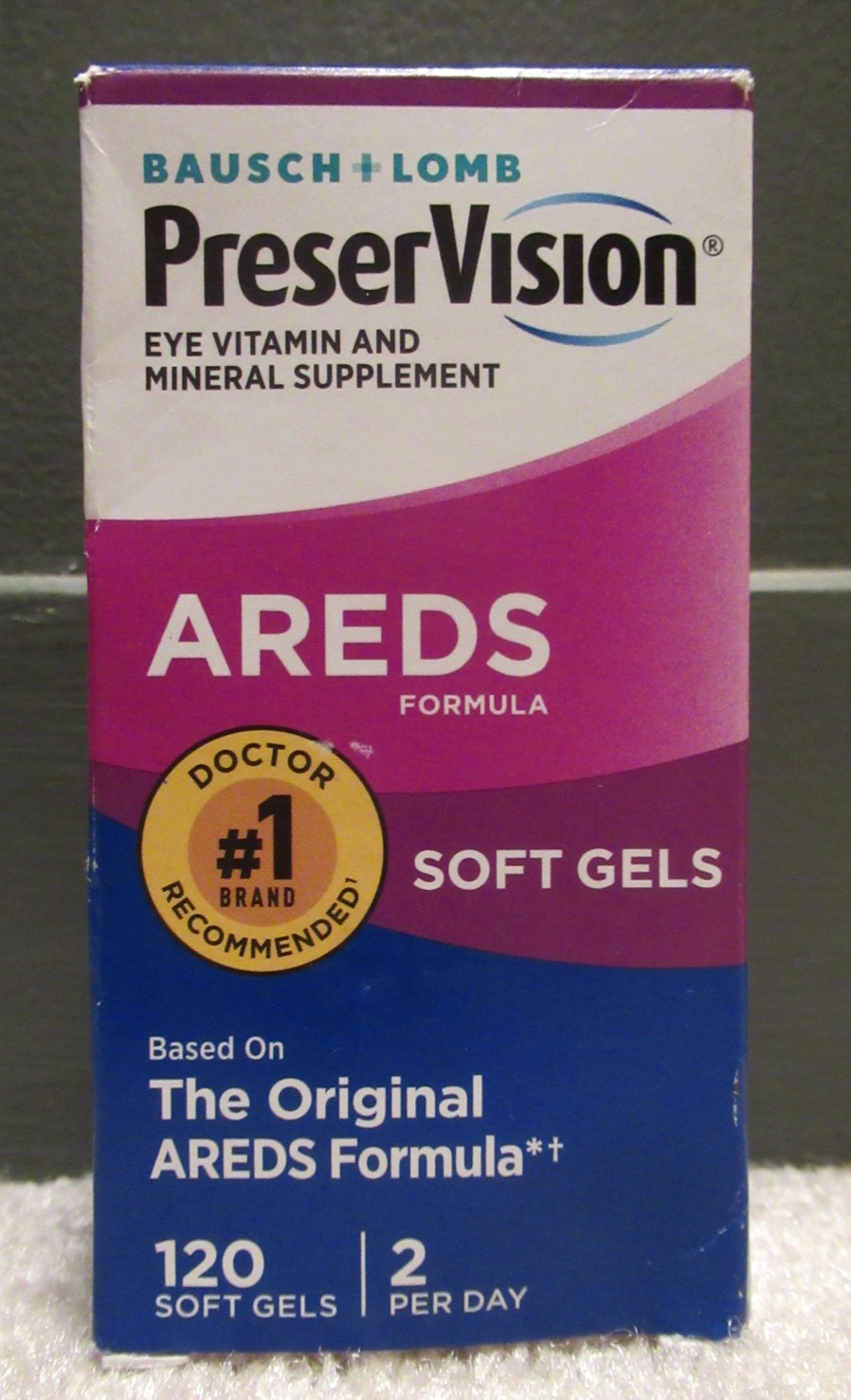 PreserVision AREDS Eye Vitamin & Mineral Supplement Soft Gels, 120 Count Bottle