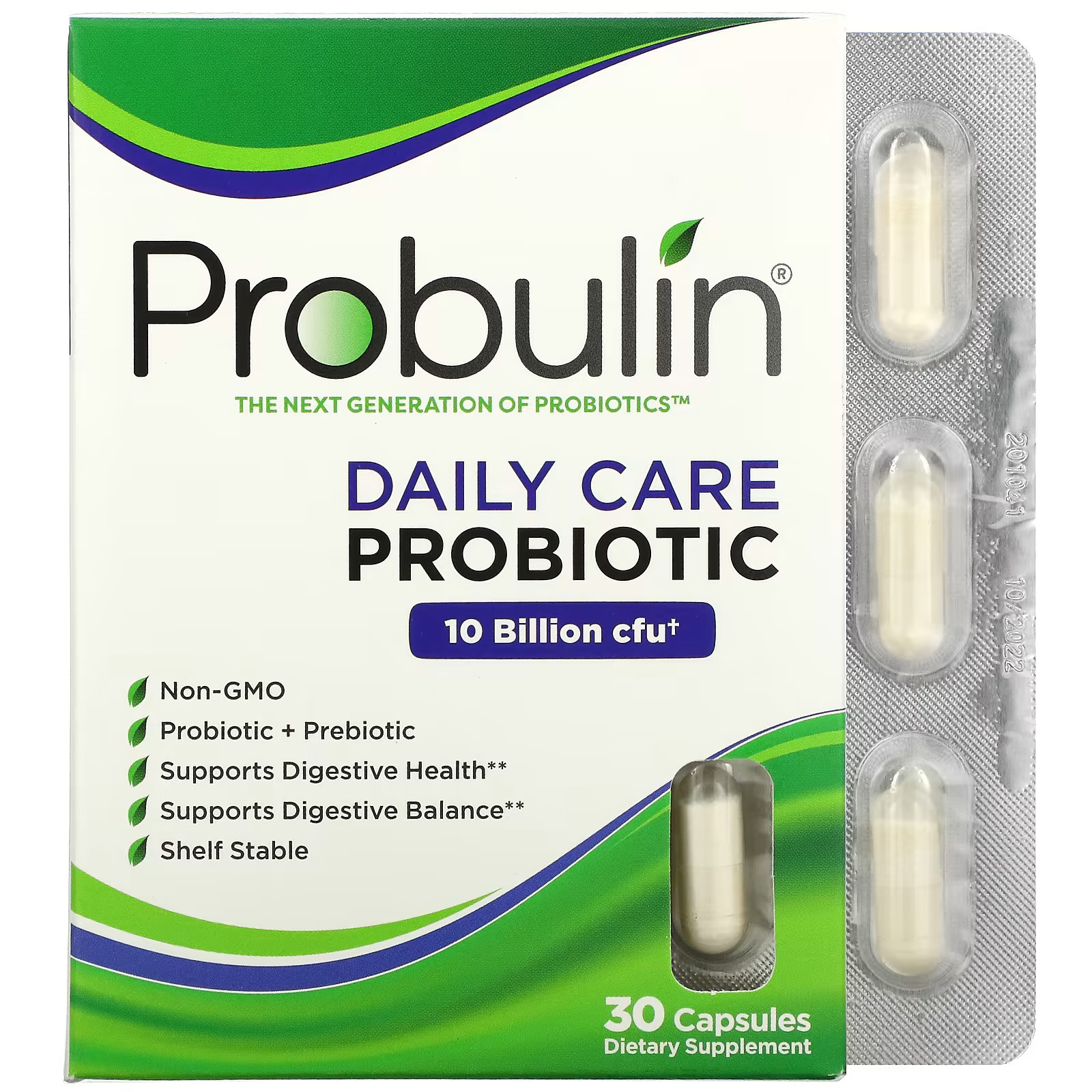 2 X Probulin, Daily Care, Probiotic, 10 Billion CFU, 30 Capsules