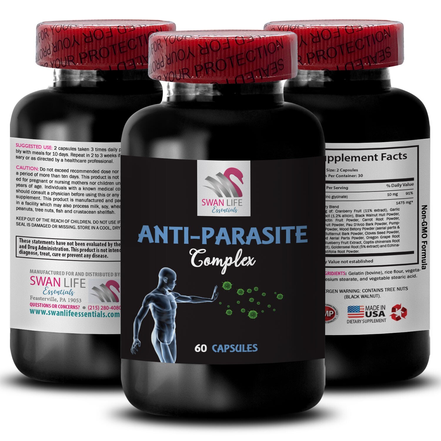 Internal Refresh – ANTI-PARASITE COMPLEX – Botanical Purity 1 Bottle 60 Capsules