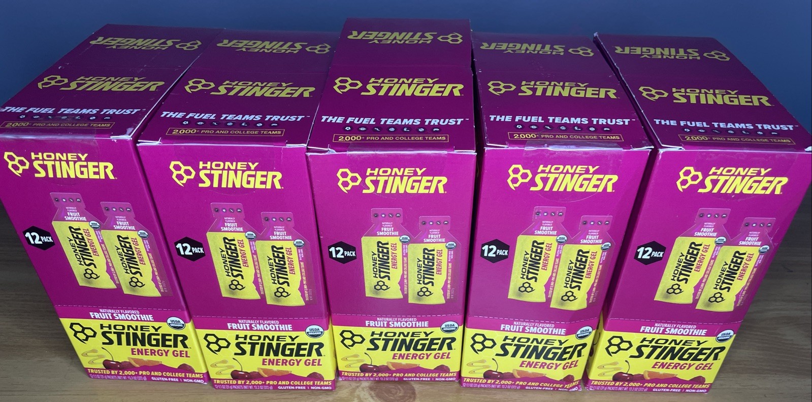 Honey Stinger Energy Gel Fruit Smoothie Flavor (60 Total) Exp 12/2026 5×12