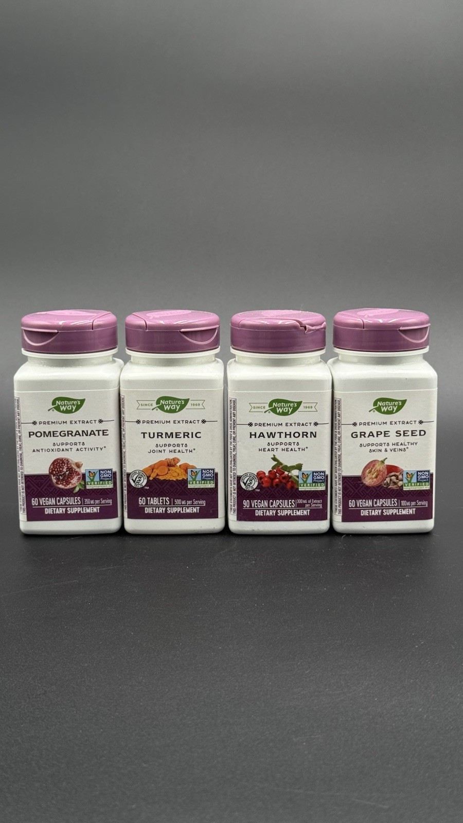Nature’s Way Vegan Capsules Pomegranate Turmeric Grape Seed Hawthorn