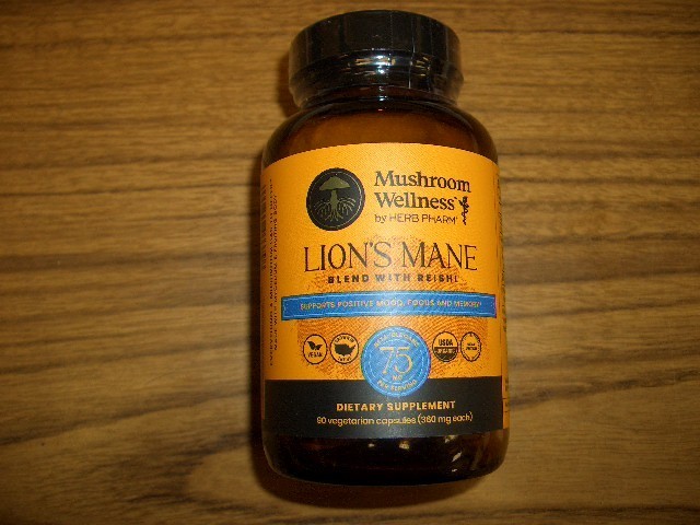 Herb Pharm Mushroom Wellness- Lion’s Mane Blend w/ Reishi 90 Veg Caps Exp 9/2027