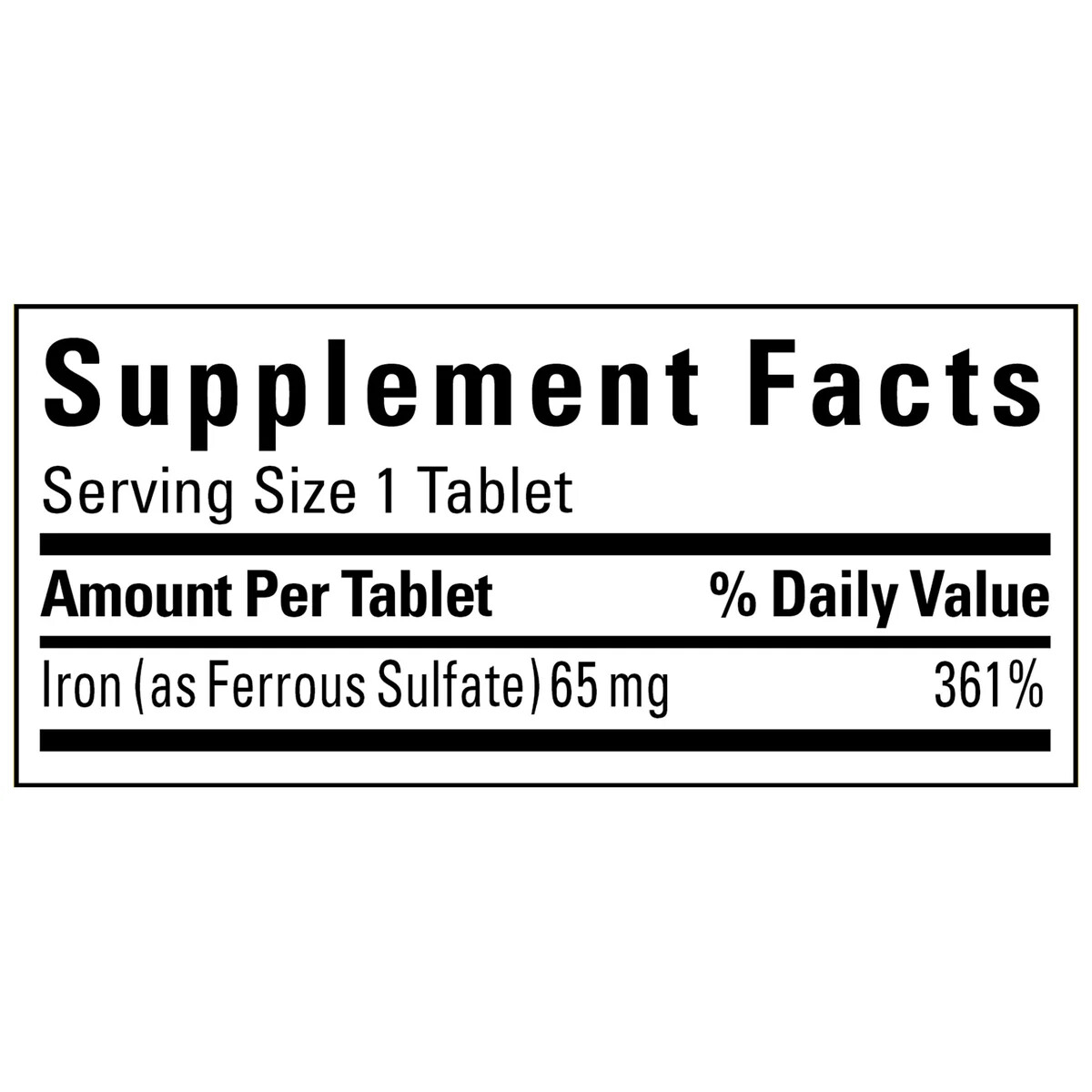 Nature Made Iron 65 mg – 365 Tablets Dietary Supplement 01/2027 or later