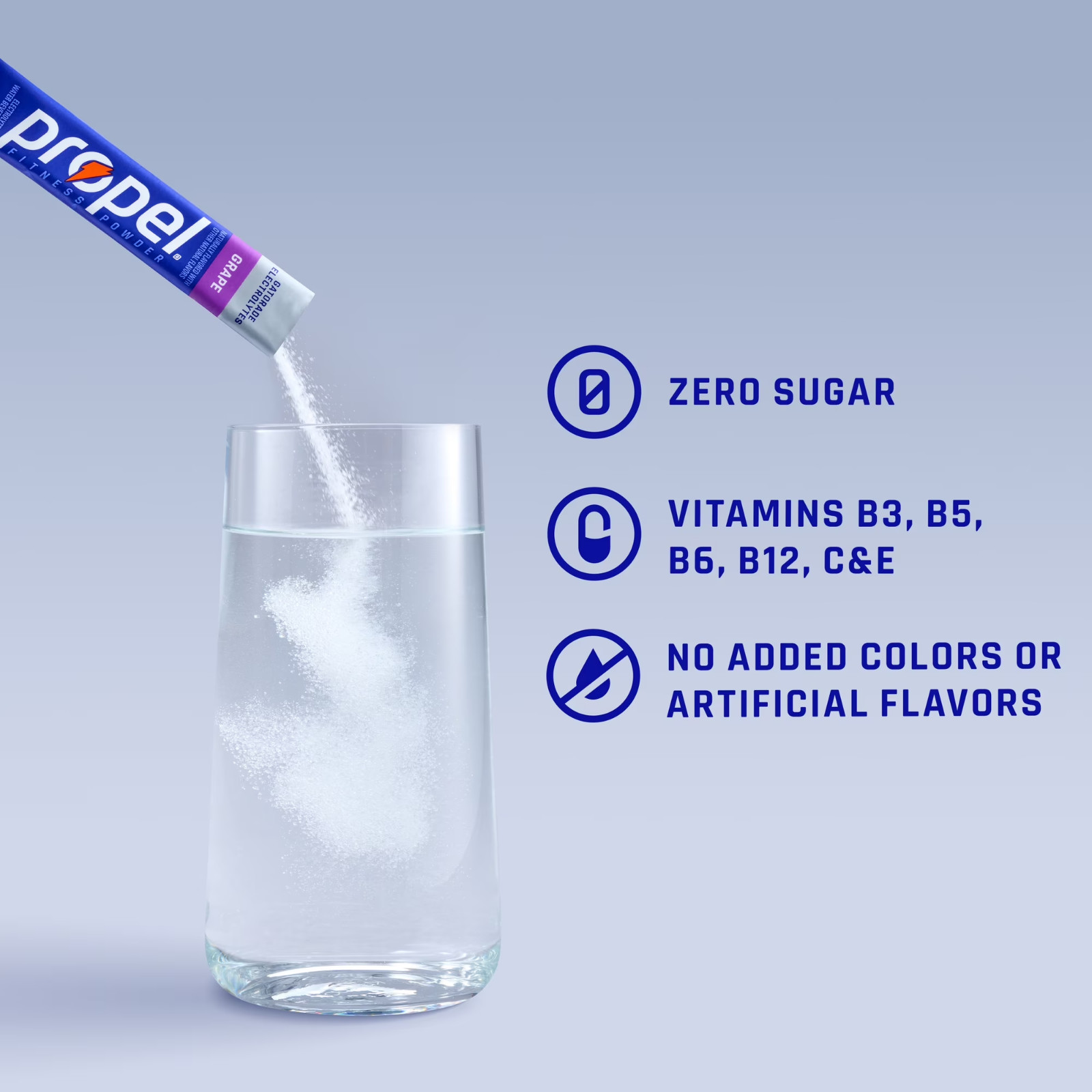 Propel Zero Sugar Berry Electrolyte Drink Mix Packets 8 Count 0.11 oz-free ship