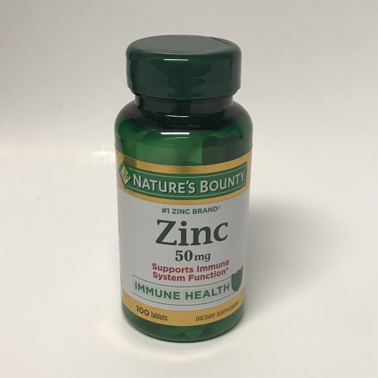 LOT of 2X Nature’s Bounty ZINC 50MG, 200 TABLETS (100ct each) | Immune Health