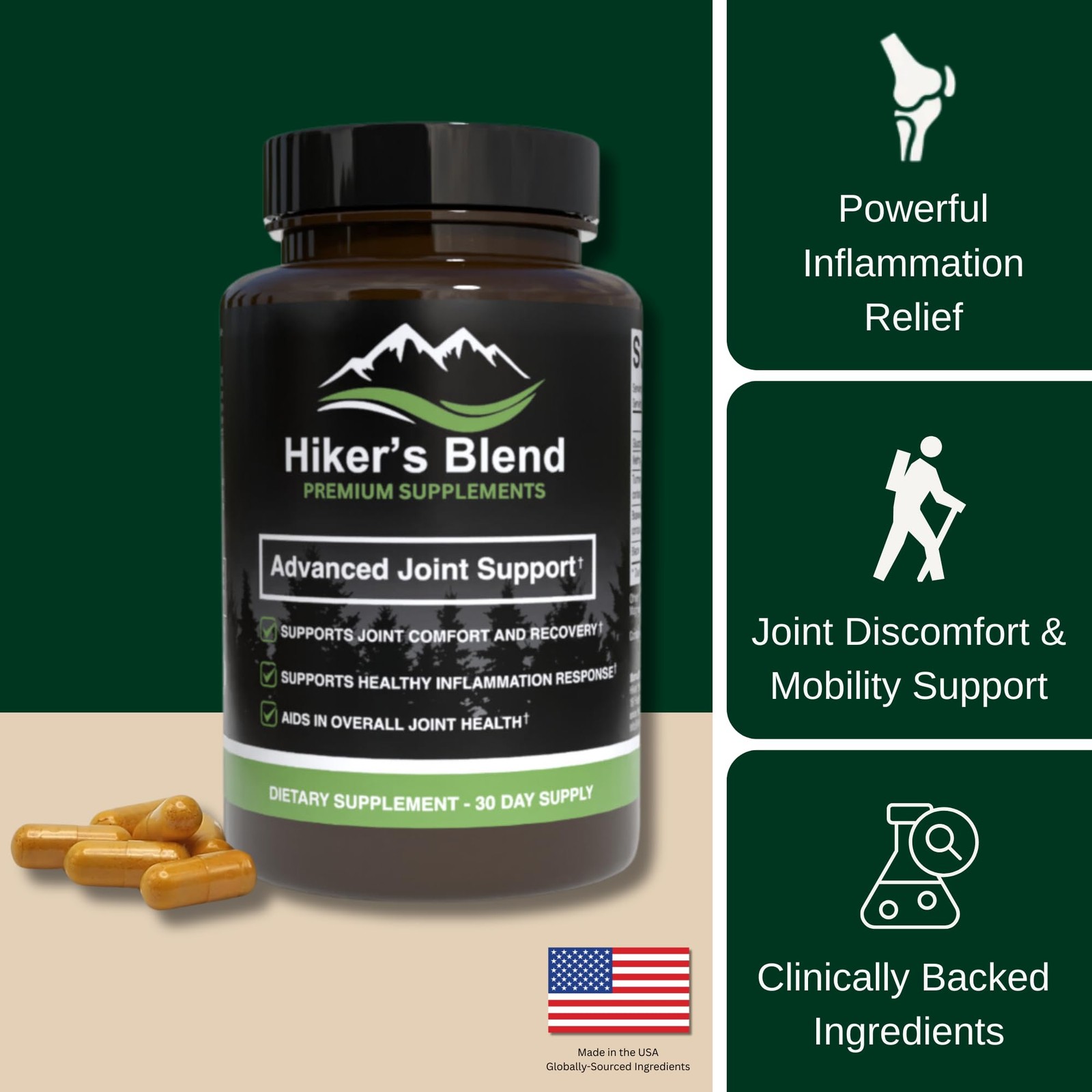 Advanced Joint Support Supplement – Glucosamine, MSM, 90 Count (Pack of 1)