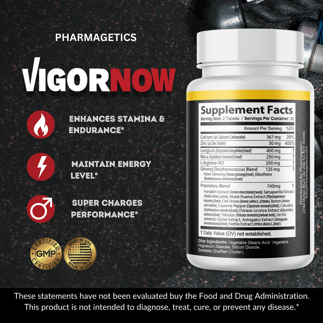 Vigornow for Male, Vigor Now Advanced Formula for Men- 5 Bottles
