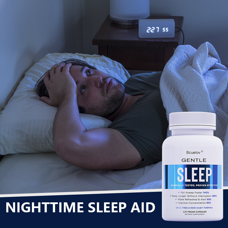 Sleep with L-Tryptophan, Magnesium – Fall Asleep Faster, Wake Refreshed-120 caps