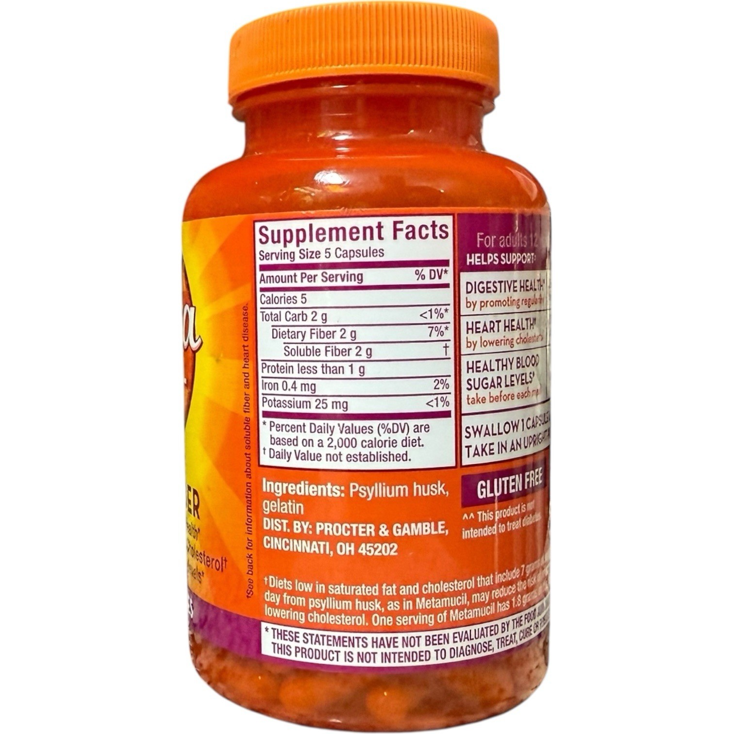 (2) Metamucil 3-In-1 Daily Fiber Psyllium Fiber Supplement 160 Caps Exp-06/2026+