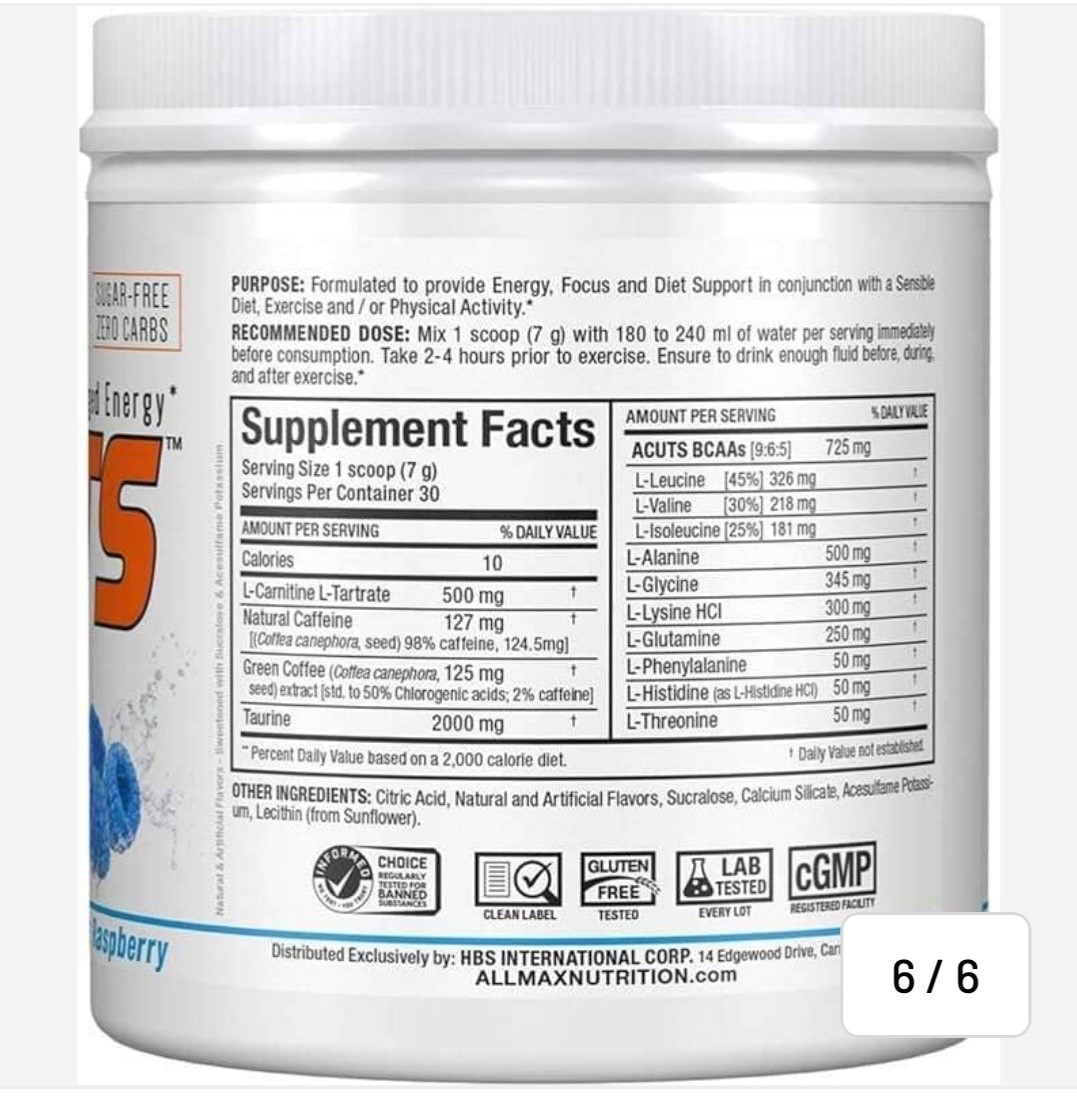 ALLMAX AMINOCUTS, 30 SERVINGS