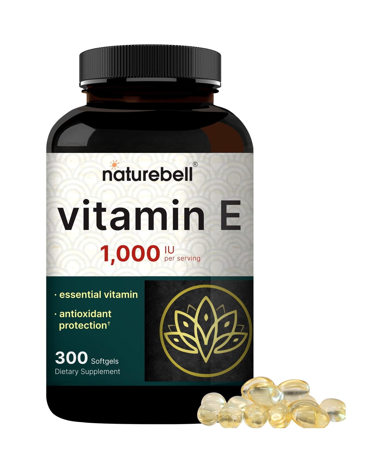 NatureBell Vitamin E Oil Softgels, 1,000 IU Per Serving, 300 Pills | Essentia…
