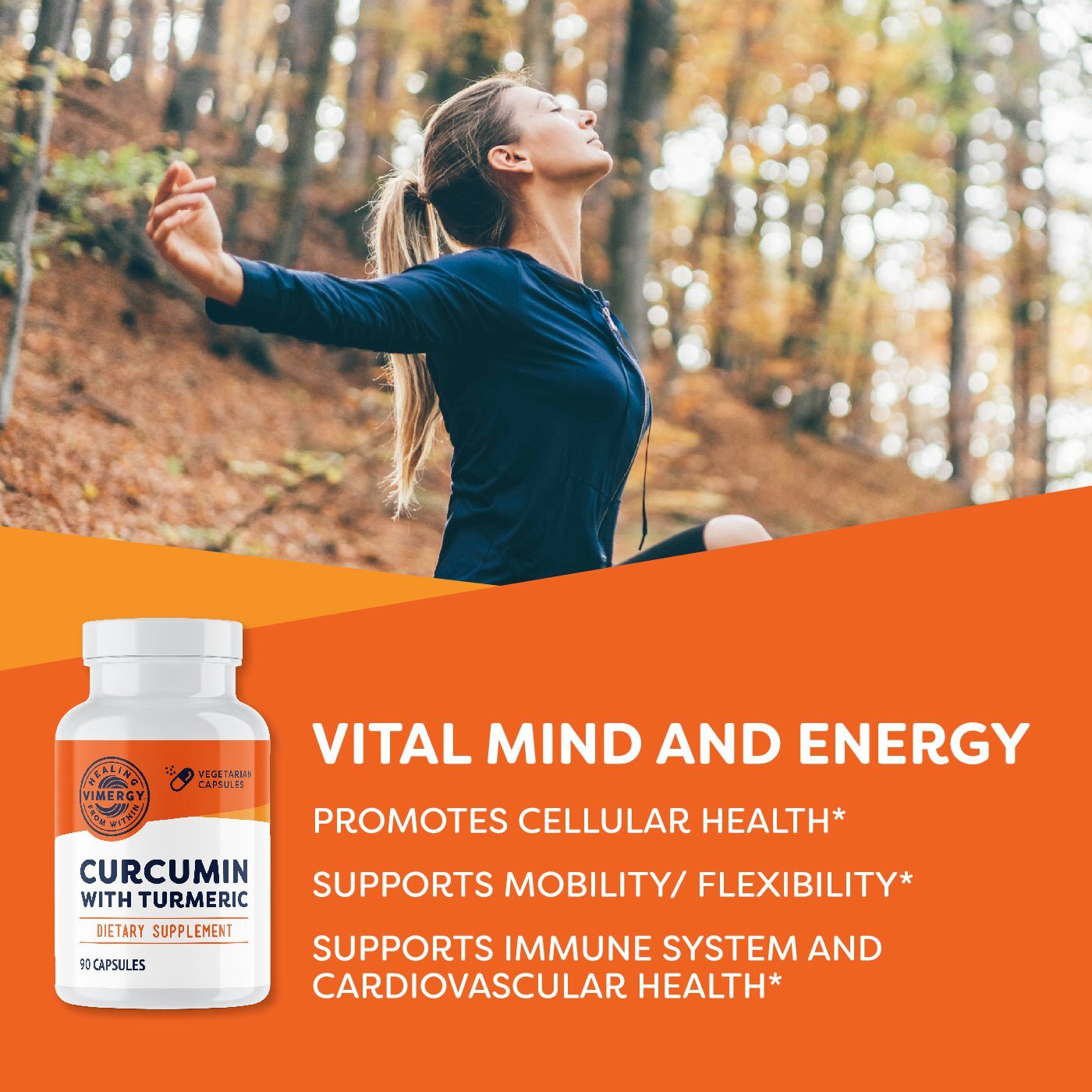Vimergy Curcumin with Turmeric, 30 Servings – Immune System Supplement