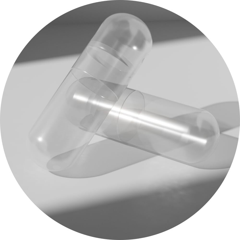 Pure Capsules® Size 00 clear Empty Pullulan Vegan Capsules for Self Fill