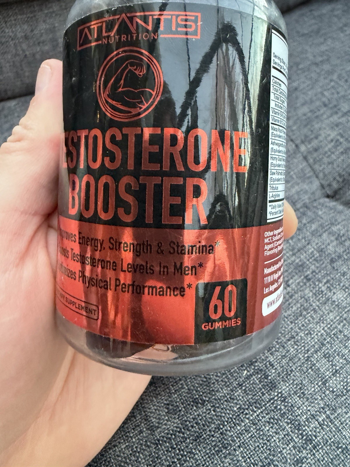 Atlantis Testosterone Booster 60 Gummies Expires 03/2026