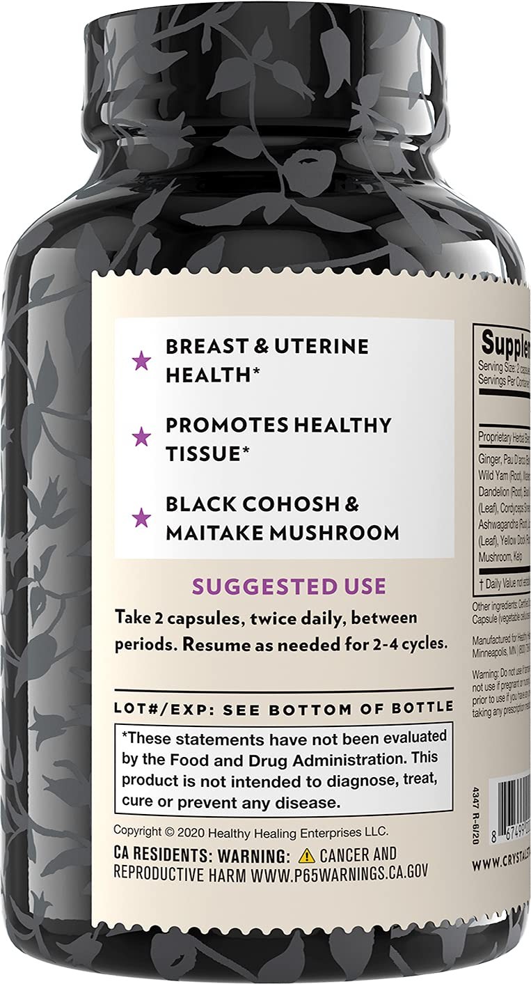 Crystal Star Fibro Defense 150 Capsules – Breast & Uterine Health Between Per…